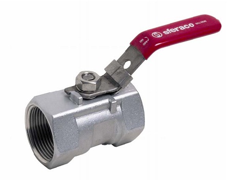 Stainless steel monoblock ball valve with lever PN40