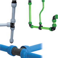 pipes for compressed air, vacuum and nitrogen distribution